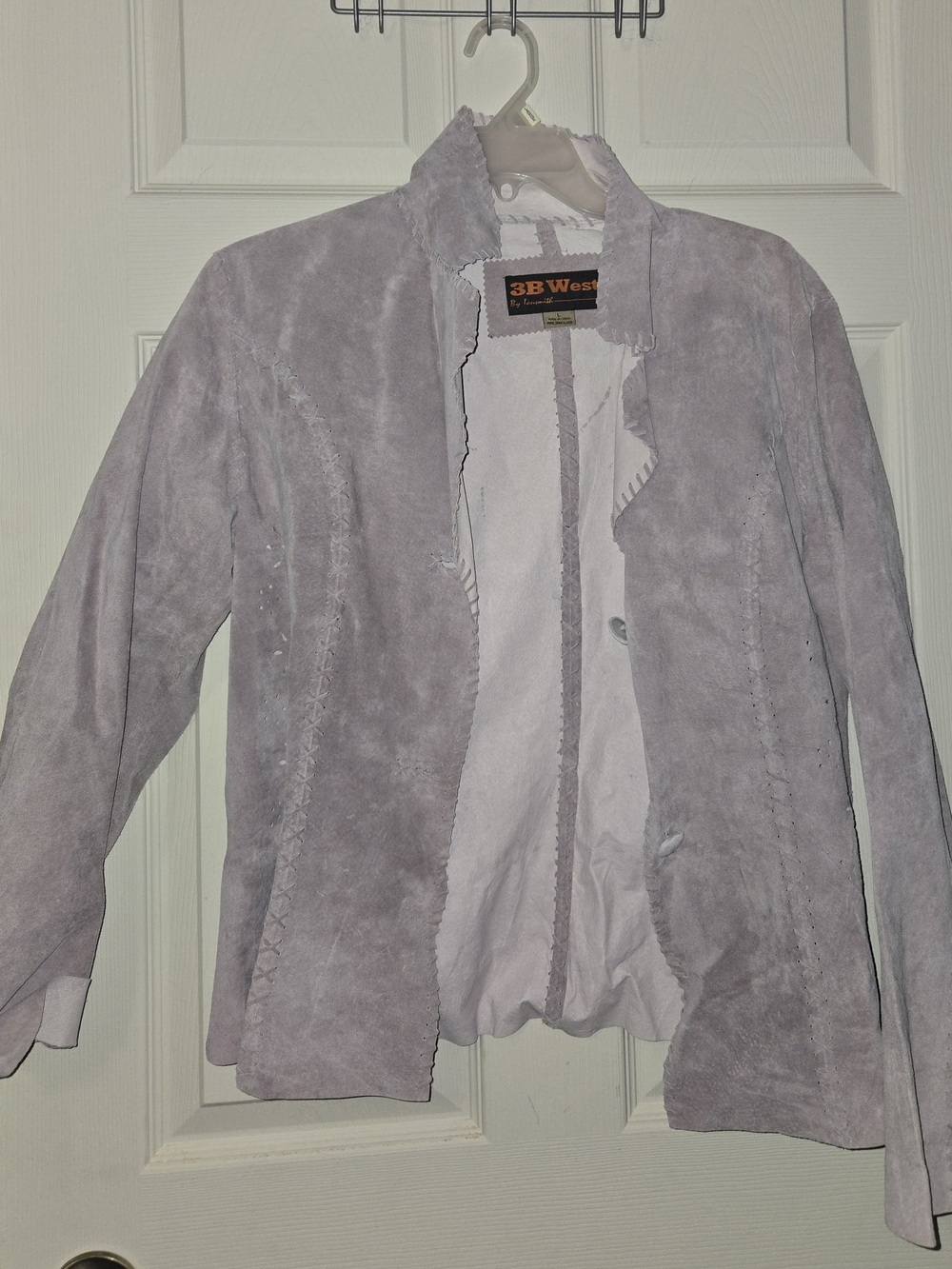 Lavender Suede Open-Front Women's Jacket